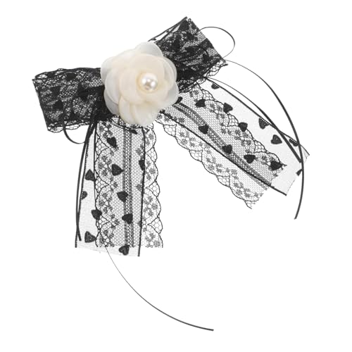 Broche nœud noir dentelle pour vêtements femme accessoire tenue de soirée