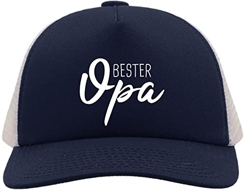 Shirtinstyle Basecap Trucker Cap, Bester Opa Mesh Kappe Hut Farbe Navy Cover