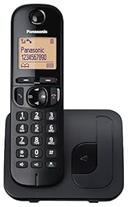 Panasonic KX-TGC210 Draadloze vaste telefoon, LCD, beller-ID, 50 nummers, navigatieknop, ECO-modus, ruisonderdrukking, zwart