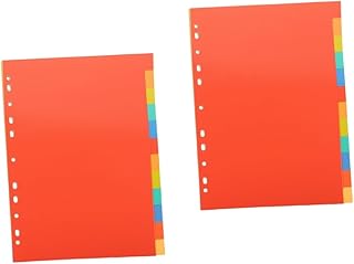 Tofficu 6 Conjuntos De Divisor De Índice A4 Folhas Soltas Divisores De Cartão De Notebook Abas De Pasta De Bolso De Plástico Para Fichários Divisores De Página Divisores De Arquivos