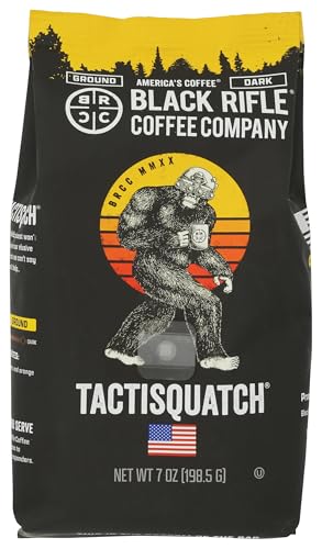 Black Rifle Coffee Company Dark Roast Ground Coffee Tactisquatch 7 OZ Bag