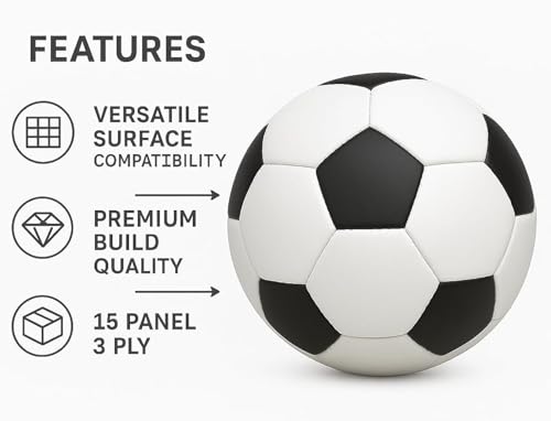 Image of Football Size 5 | Football for Adults Match Ball | Indoor Outdoor Training Foot Ball | Original Ball for Kids & Adults | Football ballsize 5 | with pin