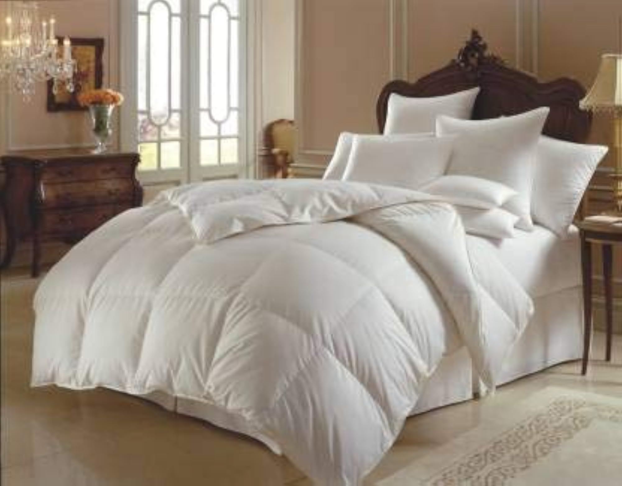 Jaipur Prints Double Bed Comforter, White