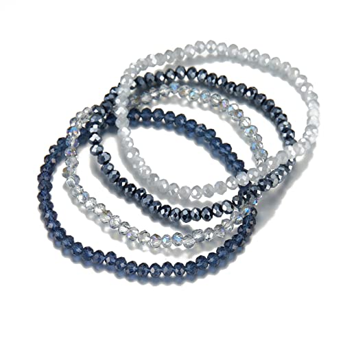 Noessla Beaded Boho Stretch Bracelet Colorful Stackable Crystal Beads Bracelets Trendy Costume Jewelry Mothers Day Gifts for Women2