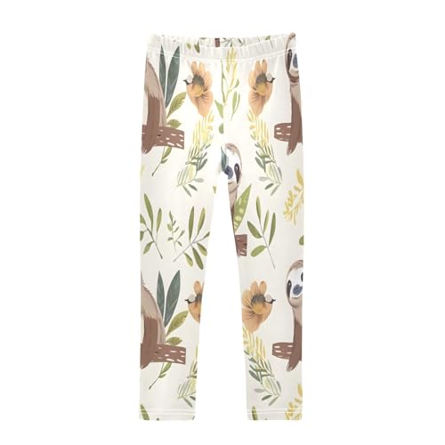 Bolaz Toddler Girls Leggings Printed Yoga Pants Leggings Cartoon Cute Sloth for Kids