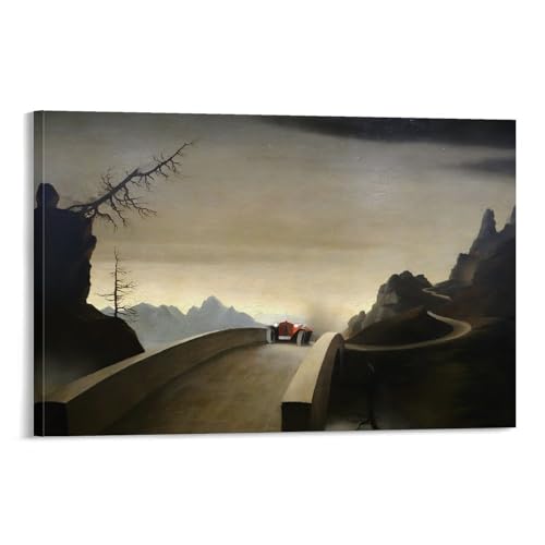 Franz Sedlacekフランツ・セドラチェク「自動車のある山の風景」印象派の画家の作品アートポスター 印刷 ポスター アート 画像 絵画 現代 芸術 け ソファの背景絵画08x12inch(20x30cm)