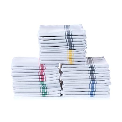 Simpli-Magic 79272 Herringbone Dish Towels, Kitchen Towels, Pack of 18, Multi, 15"x26"