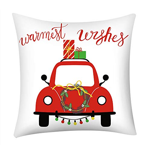 Reooly Funda de Almohada Estampada poliéster sofá Asiento de Coche Cubierta decoración del hogar 45X45cm