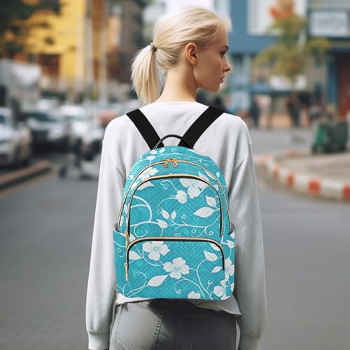 Mochila impermeable de 12.5 pulgadas compacta tamaño S con diseño floral casual 7