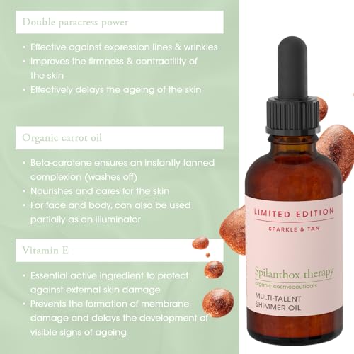 Spilanthox therapy, Multi-Talent Shimmer Oil, Body Oil for Mega Glow & Instant Tan, Spilanthol - Image 3