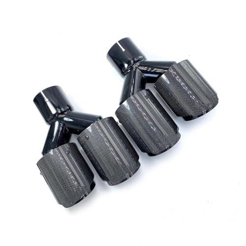 Tuyau d'échappement automobile double brillant 70mm pour remplacer une sortie terne