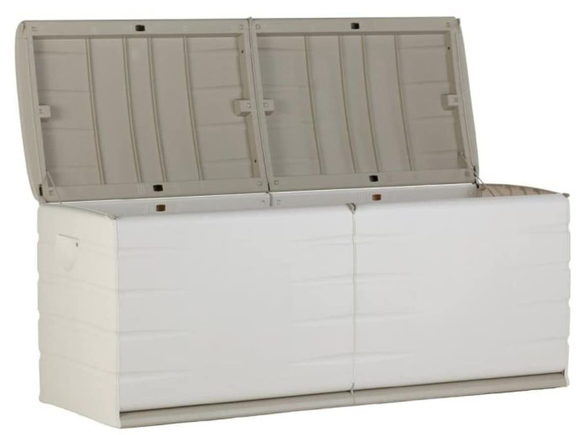 PEGANE Coffre de Rangement 450L intérieur/extérieur Coloris Beige - Longueur 153 x Profondeur 53 x Hauteur 61 cm