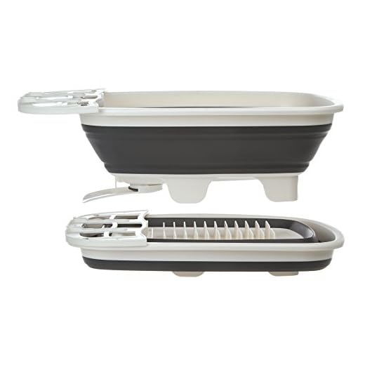 Prep Solutions by Progressive Swivel Spout Collapsible Dish Drainer Large Dish Tub, Pop Up Portable Dish Tub, Washing Basin