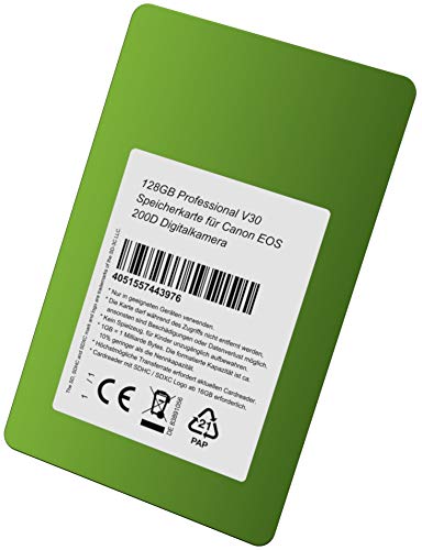 Scheda di memoria da 128 GB V30 per Canon EOS 200D...