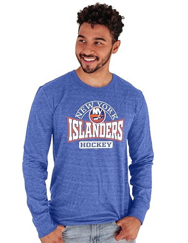 New York Islanders NHL Officially Licensed Tri-Blend Long Sleeve T-Shirt Beards, Small