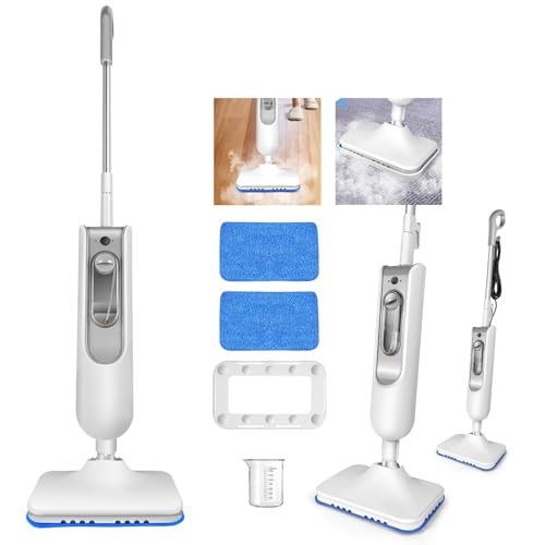 Nettoyeur vapeur 1500W - Balai vapeur avec fonction à main - Chauffage express 20s - Réservoir 400ML - Pour sols et surfaces diverses