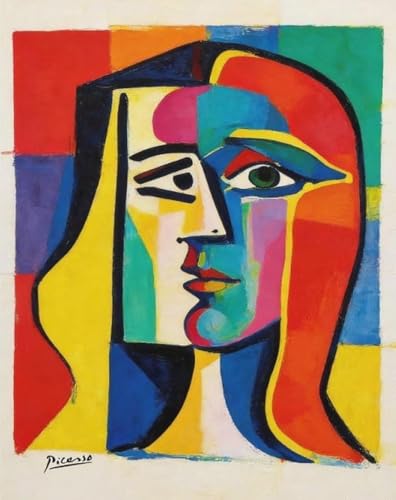 Affiche de Pablo Picasso Le Baiser peinture abstraite sur toile décoration murale 40x50cm sans cadre