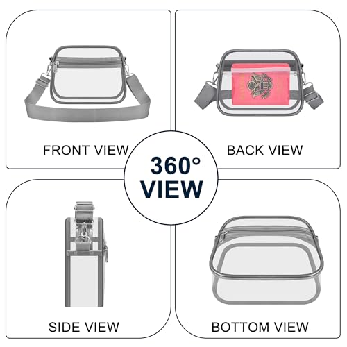Image of Oraben Clear Bag for Stadium Events Clear Purse Stadium Bag Satchel Handbags for Sports Events Concerts Festivals | Stadium Approved