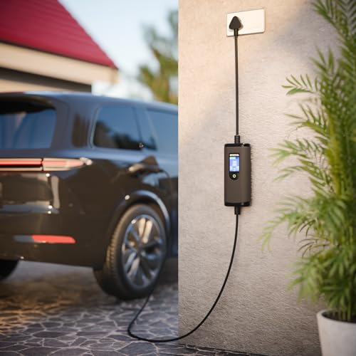 Image of Statiq 3.3kW Portable EV Charger with Carry Bag & Wall Bracket | 16A Type 2 AC | 3-Pin Plug | Adjustable Power | IP66 Rated | Earth Detection & LED Display | Home, Travel | 2 Yr Warranty