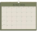 2026-2027 Calendar - Wall Calendar 2026-2027 from July 2026 Until December 2027,18 Months Calendar with Premium Paper, Twin-Wire Binding & Hanging Hook, 8.5" x 11", Green
