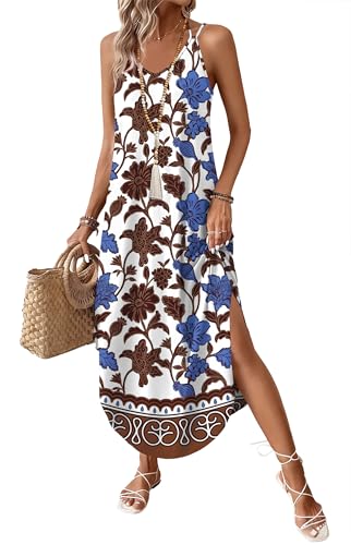 Image of WIHOLL Summer Dresses for Women 2026 Maxi Dress Boho Halter Dress Sundresses Beach Vacation Clothes Travel Outfits