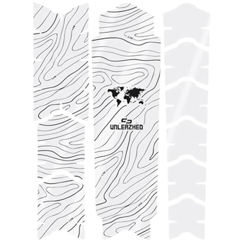 unleazhed Bike Protection BP01 S Frame Topolines Black Glossy | Rahmenschutzfolie für Mountainbikes | Made in Germany | 10 -teiliges komplett Rahmenschutz-Set | extrem reißfest