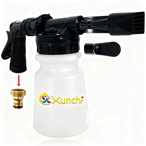 Foam Gun Car Wash Gun, Foam Blaster Equips 3/4" Universal Garden and Quick Connector (Connects to Any Garden Hose) for Watering Plants, Lawn, Patio, Car Wash, Cleaning by XUNCHI - Used condition - US$18.97