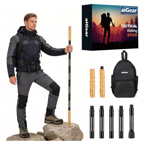 aiGear W2 Tactical Hiking Stick Monkey King Staff 53 Inch