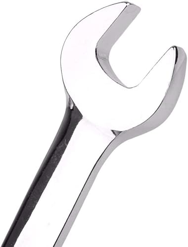 Miniatura 7 de Llave combinada de trinquete, llave métrica de extremo abierto de acero al cromo vanadio endurecido con cabezal flexible (0.630 in)