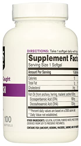 365 By Whole Foods Market, Oil Fish 1000 Mg, 100 Softgels #TOP6