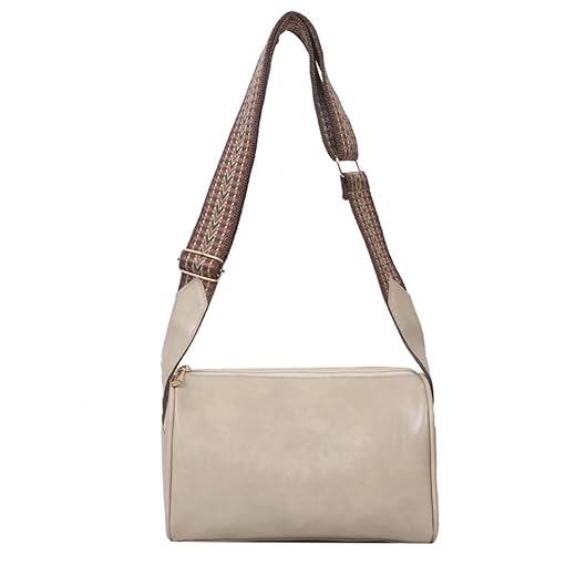 ANNI RIEL Bolsa tiracolo feminina com zíper pequena bolsa de ombro de couro moderna pequena bolsa de mão pequena