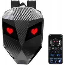 Knight LED Motorcycle Backpack,DIY Full Color Programmable Customizable Screen,Haed Shell Waterproof Laptop Helmet Bag for Motorcycle Travel