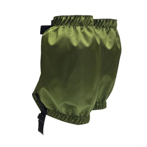 Bulevisiter Polainas impermeables para senderismo, escalada al aire libre, nieve, esquí, polainas de tela Oxford 420D compatibles con senderismo, camping, montañismo (verde)