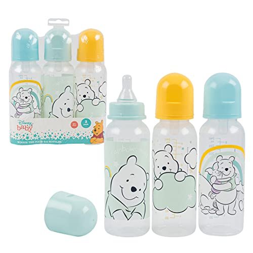 Image of Disney Cudlie Winnie The Pooh Baby 3 Pack 9oz Bottles