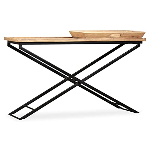 Mesa de pasillo industrial 130 cm: consola de madera maciza mango 5