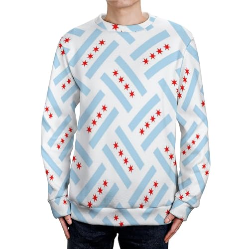 Flag of The United States Virgin Islands Sweater Long Sleeve Crew Neck Knitted Casual Pullover Sweater