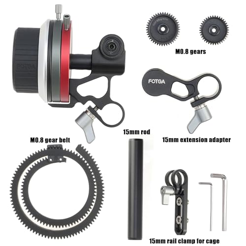Mini seguimiento de enfoque Fotga para barra 15mm y palanca de lente DSLR 3