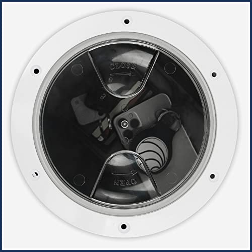 Five Oceans 8" Boat Hatch, Marine Round Inspection Deck Plate Hatch With Detachable Clear Lid, Uv-Resistant Abs White Plastic, For Pontoon, Fishing Boat, Bass Boat, Yacht, Rvs, Caravan - Fo4466 #TOP6