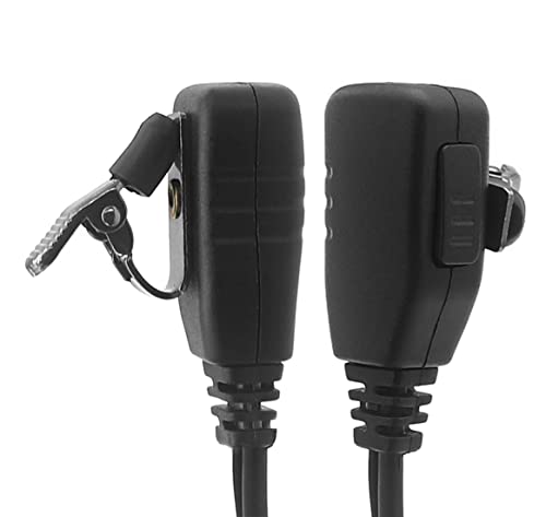 SUNDELY D-shape Headset Earpiece Compatible with Midland Radio G15Pro G18 HYT Hytera BD615 HYT2100 PD405 PD415 PD485 PD505 PD565 TC-610 Walkie Talkie Hidden Mic & PTT 2-pin with Screw - Image 2