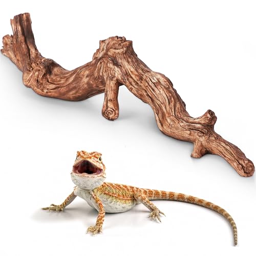 Eckpo Lifelike Resin Climbing Root Branch Decor for Reptile Terrarium, Reptile Vivarium Habitat Decoration for Bearded Dragons, Geckos, Lizards, Snakes, 9.7 Inch by Eckpo - Used condition - CA$14.14