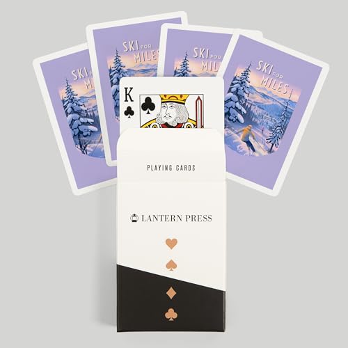 Lantern Press Ski for Miles, 52 cartas póker para adultos miniatura 6