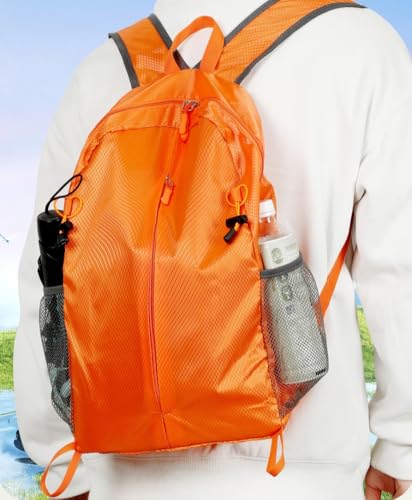 Mochila plegable ligera resistente al agua celeste miniatura 5