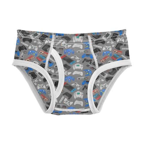 Boys' Exclusive Briefs Toddler Underwear 95% Combed Cotton Boxerbriefs 2T Game Controller Pattern 34