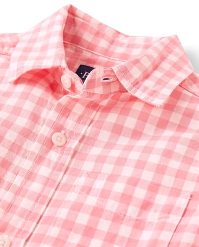 Image of The Children's Place Boys' Short Sleeve Poplin Button Down Shirt