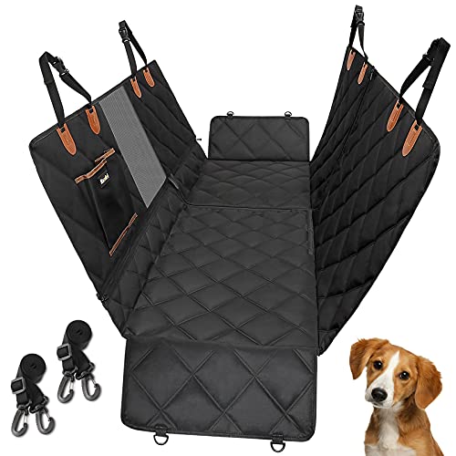 Knodel Dog Car Seat Cover for Back Seat, Waterproof Dog Seat Cover with Big Mesh Window, Non-Slip Dog Car Seat Cover…