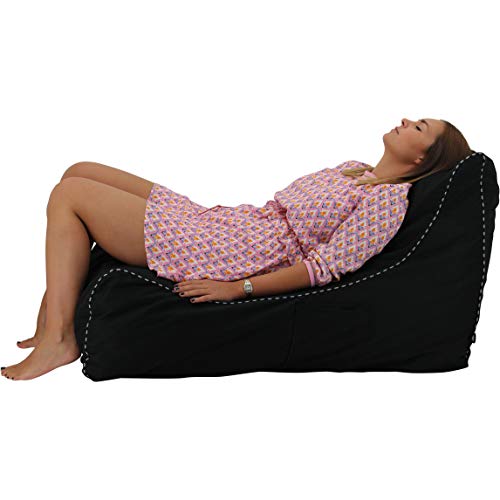 Happy Home Company 11438 Bean Bag Liege Sitzsack 110 cm- SCHWARZ – Bild 4