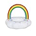 Schwimmreifen Schwimmring, Regenbogenwolken Gummiband, PVC-aufblasbarer Unterarm Floating Ring, Junior, Erwachsener, Geeignet für den Strand Pool Wasserpark Sicherheit ( Color : White , Size : 90Cm )