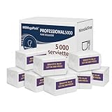 Serviettes en papier jetables 30x30 cm – Lot économique XXL 5000 feuilles – 1 pli 100% cellulose blanche – Idéal restauration, cantines, collectivités, traiteurs, fêtes et repas de famille