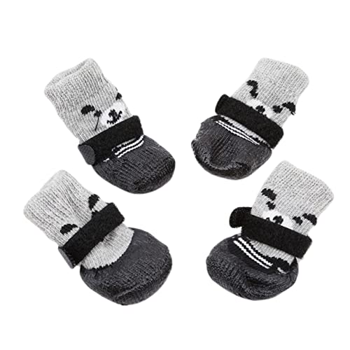 DRESSOOS Calcetines Antideslizantes para Perros y Gatos De con Impresión De Dibujos Animados Tamaño S Protección para Patas De Mascotas En Interiores y