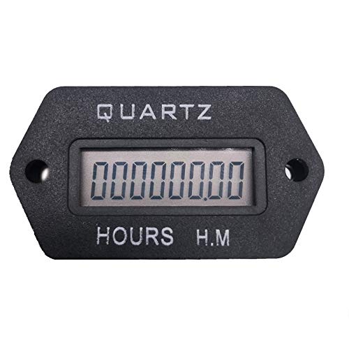 LCD Digital Hour Meter Accumulate Timer Counter 999999.59 snap in Vehicle Boat Truck Motorcycle for Generator DC 12-36V